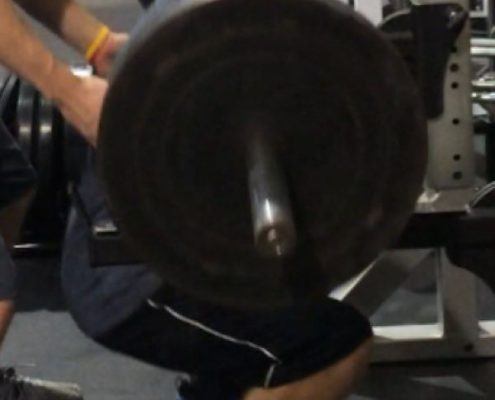 front squat set and reps