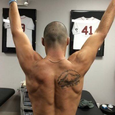 Limited shoulder flexion