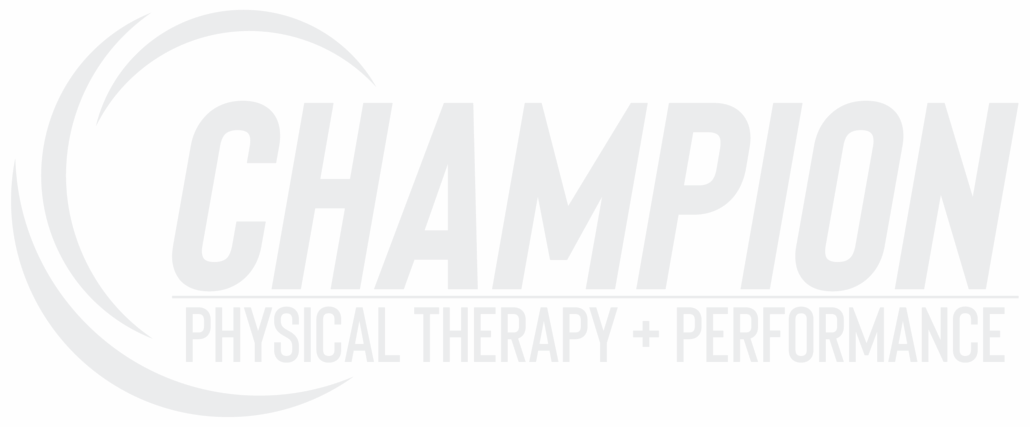 Champion PT & Performance Logo in all white